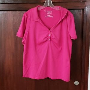 Hot pink button up shirt
